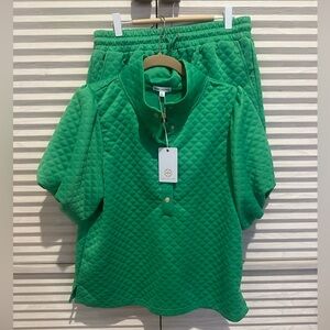 Emerald Quilted Women's Top